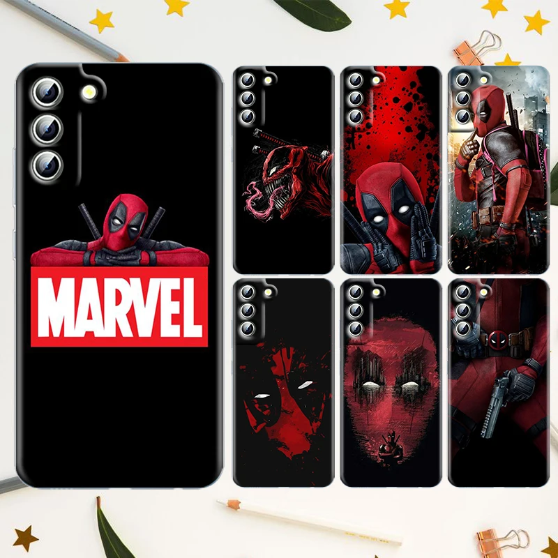 

Deadpool Marvel Avengers For Samsung Galaxy S22 S21 S20 FE Ultra Pro Lite S10 S10E S9 S8 Plus S7 Edge Transparent Phone Case