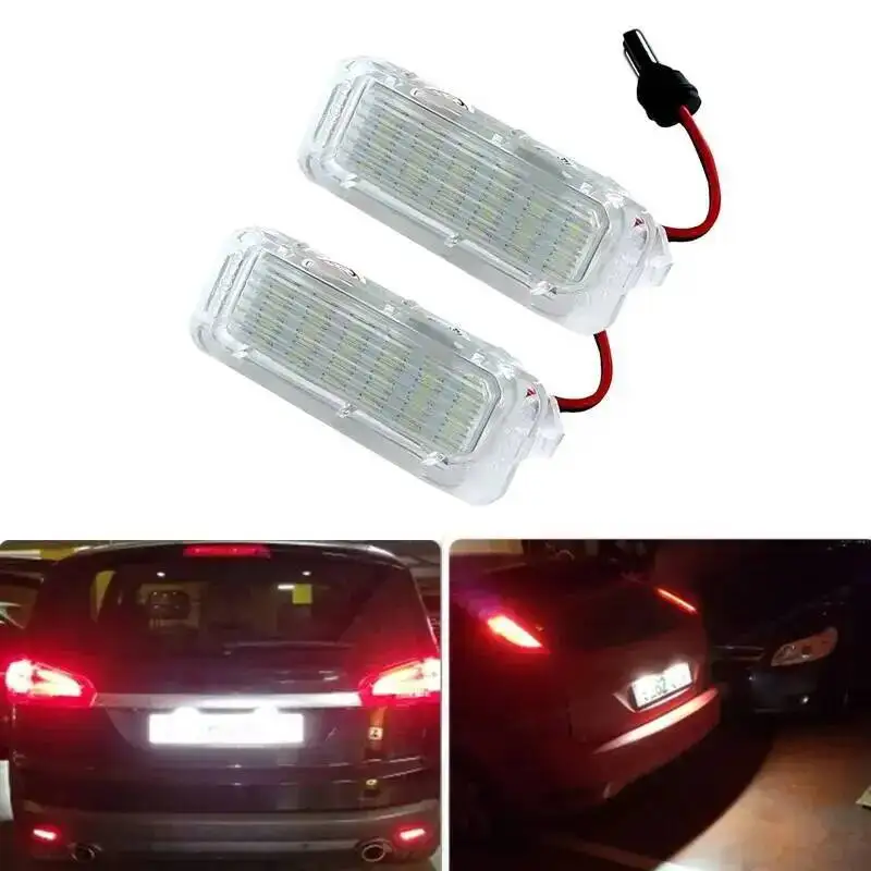 Фото Светодиодная подсветка номерного знака T10 с разъемом Canbus без ошибок для Ford Focus MK2 MK3 Mondeo MK4 Fiesta MK6 Kuga Galaxy №2