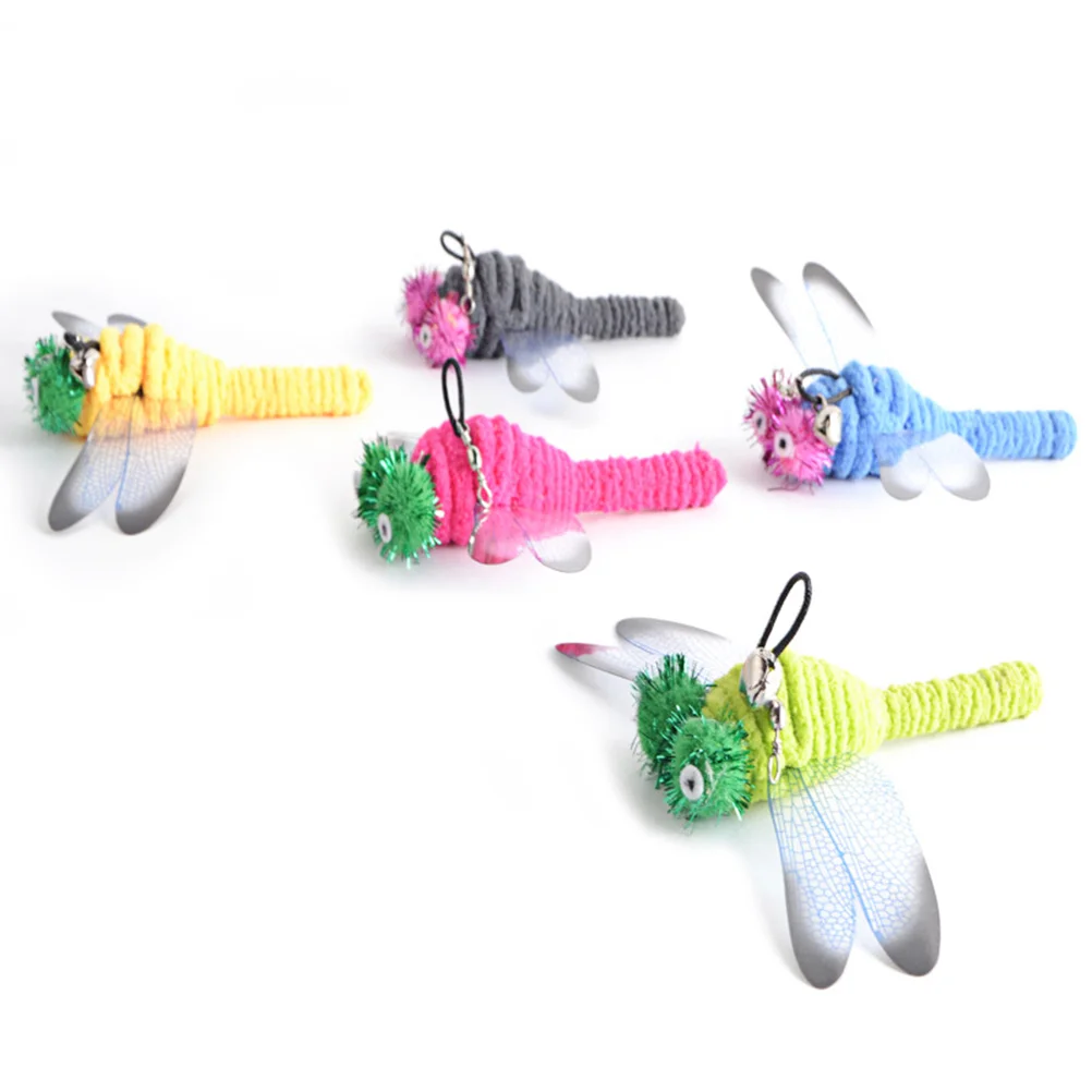 

Cat Teaser Wand Toy Toys Dragonfly Replacement Refill Stick Catch Cats Pet Silvervine Kitten Bird Da Worms Interactive