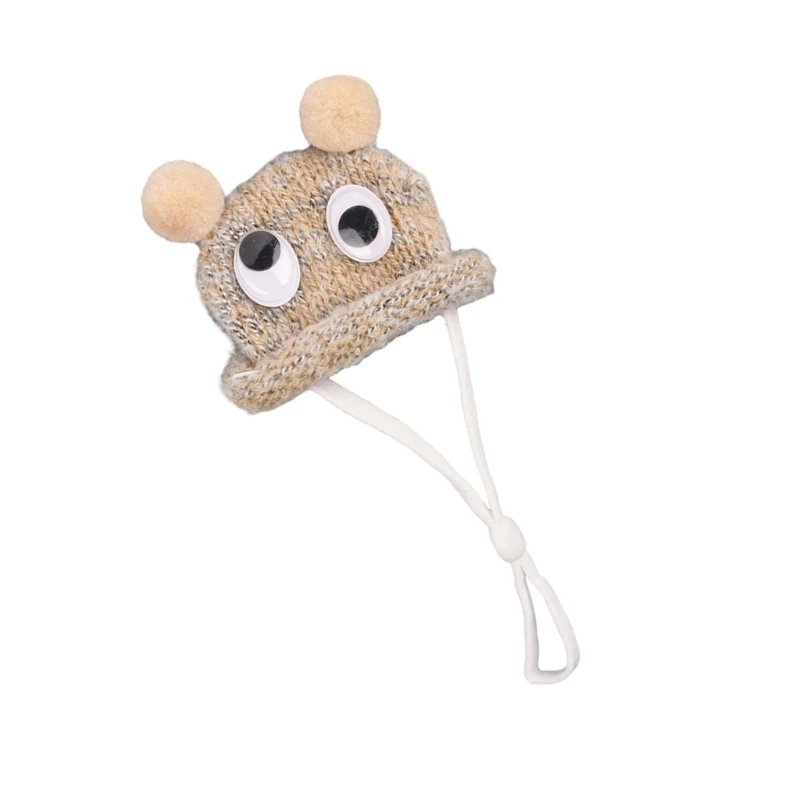 Вязаная шапка для хомяка с морскими свинками и регулируемым ремешком легкая