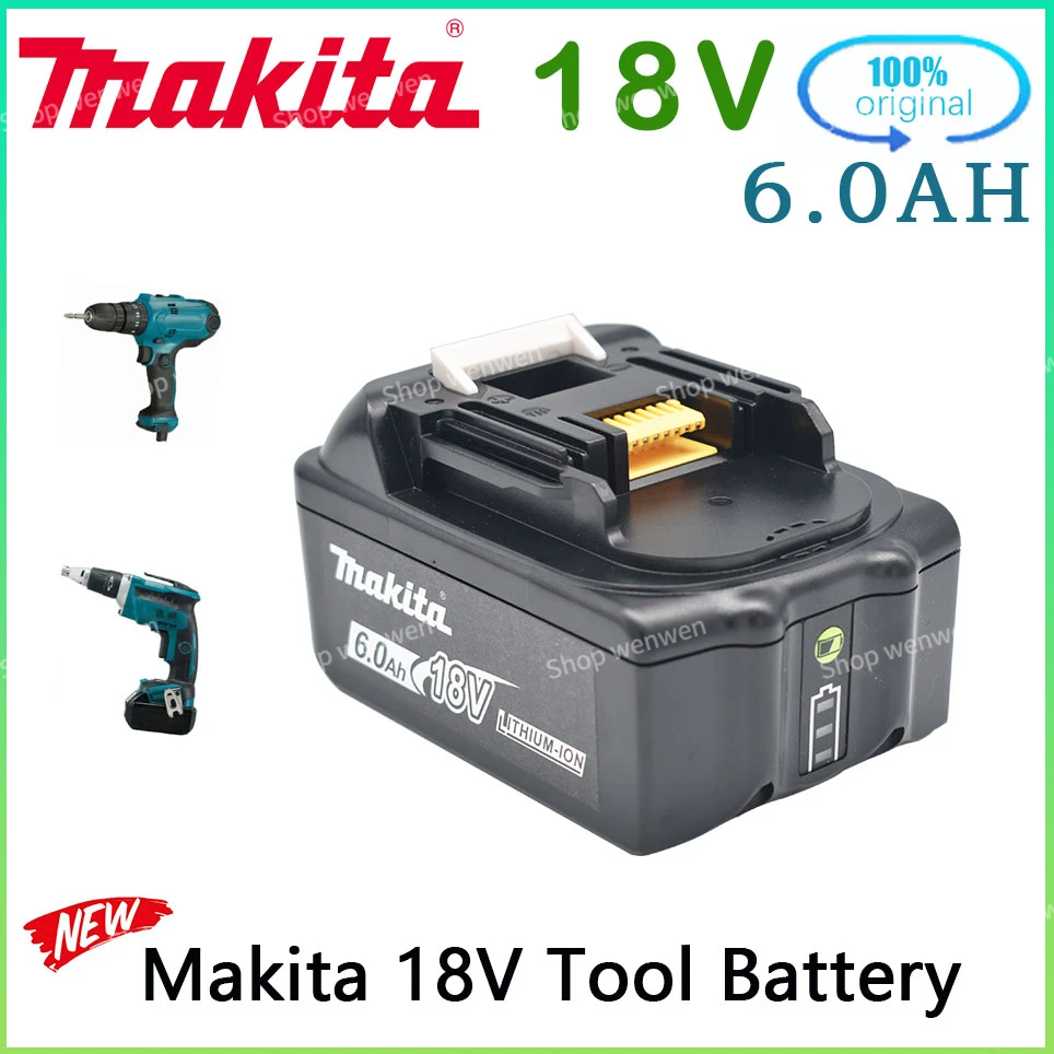 

Makita 100% Original 18V 6.0Ah Rechargeable Power Tool Battery with LED Lithium Ion Replacement LXT400 BL1860B BL1860 BL1850
