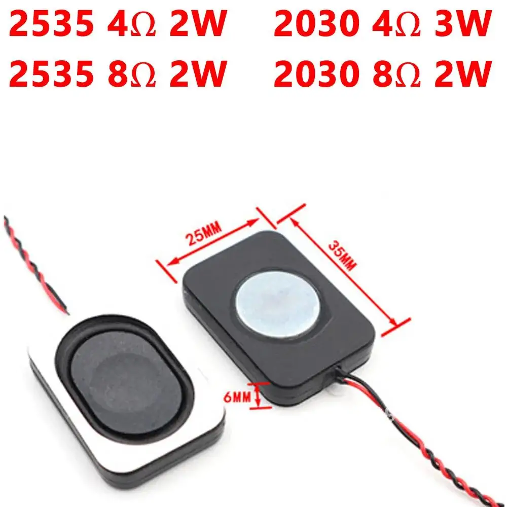 5 шт. 4 Ом 3 Вт 2 8 квадратный динамик с маленькой полостью ноутбук 2535 2030
