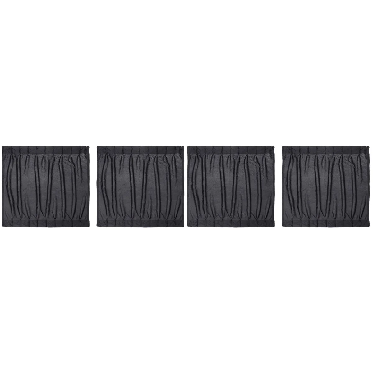 

4 pcs Car Auto Side Window UV Protection Curtain Car Slidable Window Shield without Elastic Band (Black)