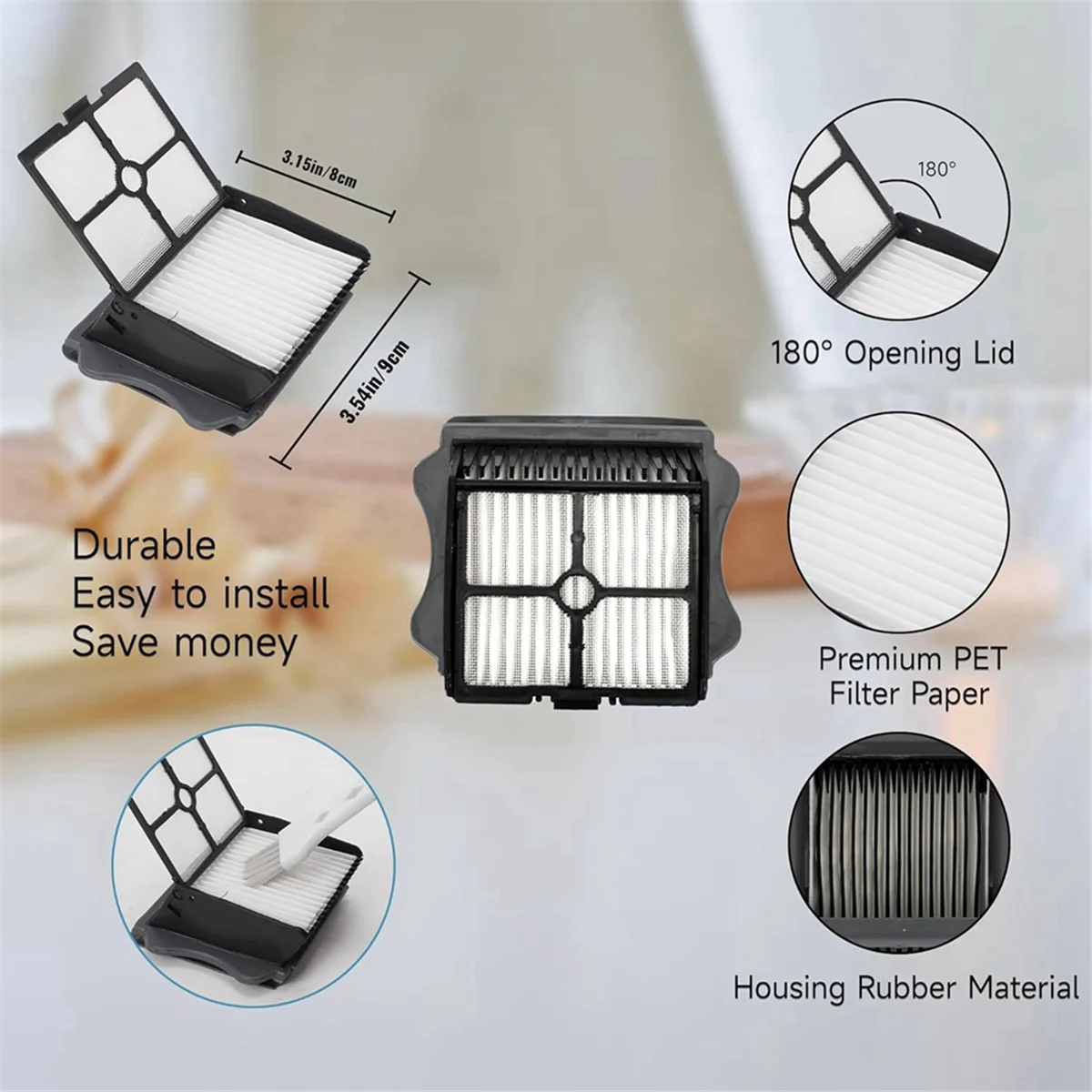 Для аккумуляторного пылесоса Tinece Floor ONE S5/Floor One S5 Pro 2 щетки и фильтра HEPA