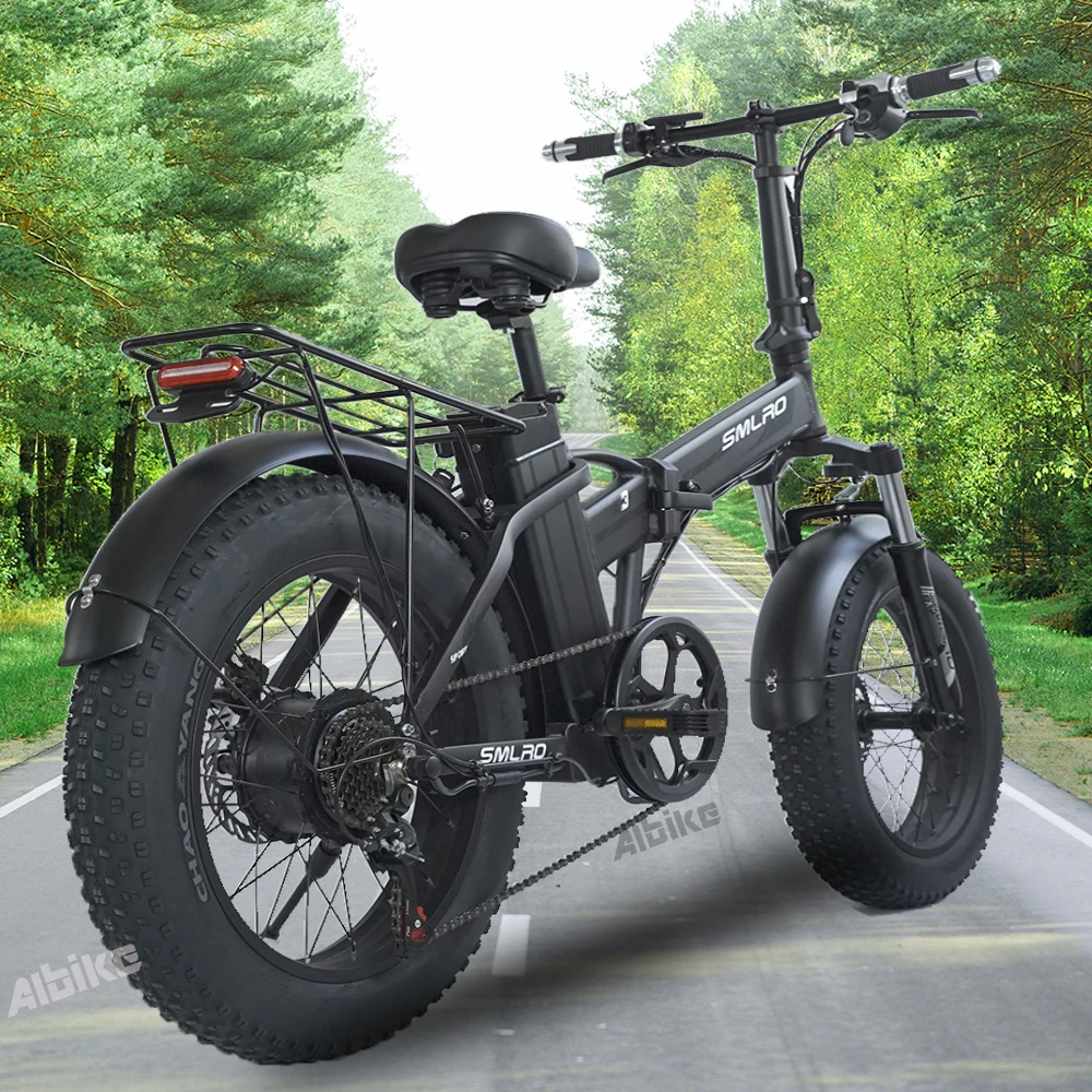 

Electric Bike Foldable 20" x 4.0 Fat Tire with 500W Motor 48V 15AH Removable Battery Shimano 7-Speed Electric Bicycle for Adults