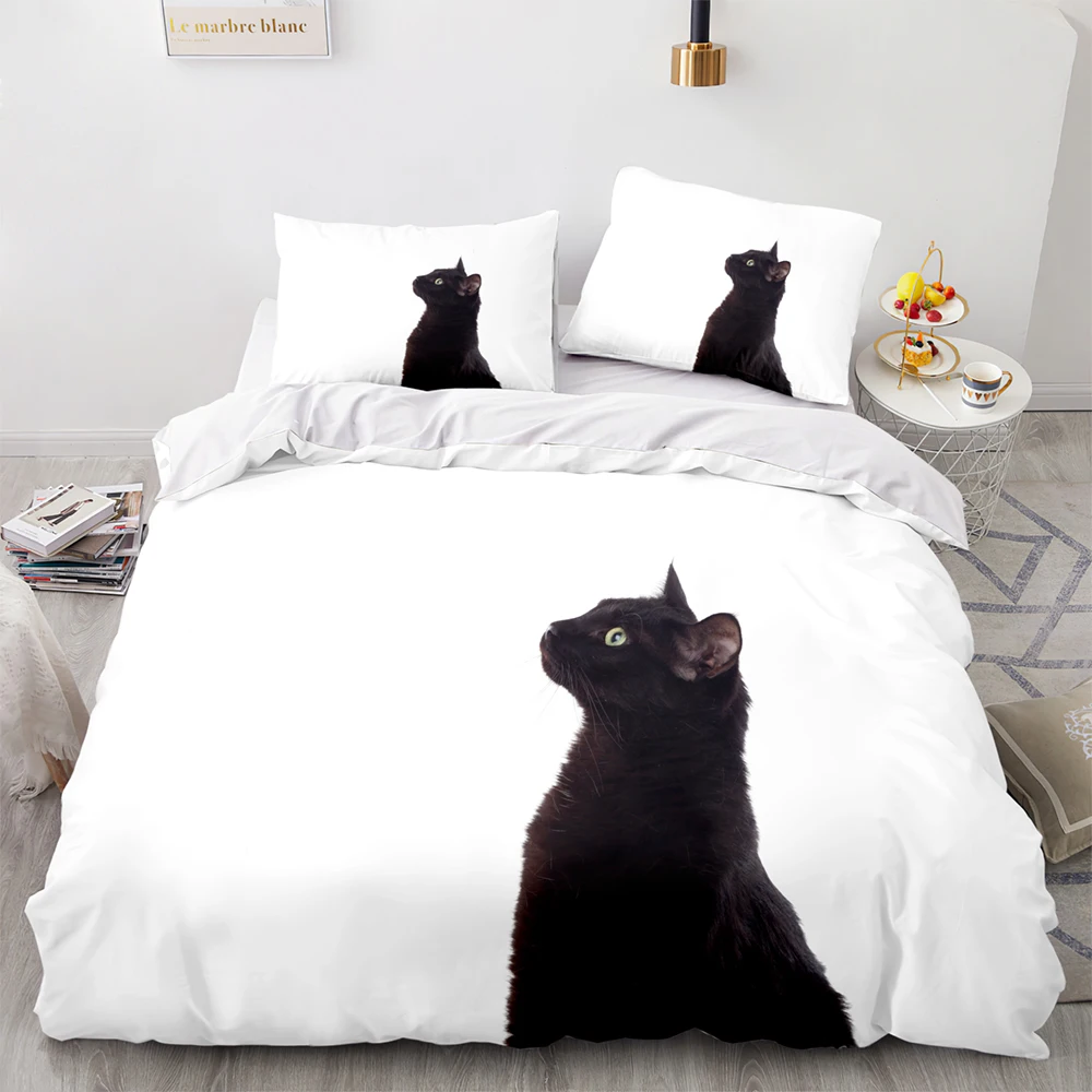 

cat Bedding Set Single Twin Full Queen King Size Cute cat Bed Set Aldult Kid Bedroom Duvetcover Sets 3D Print Kawaii 033