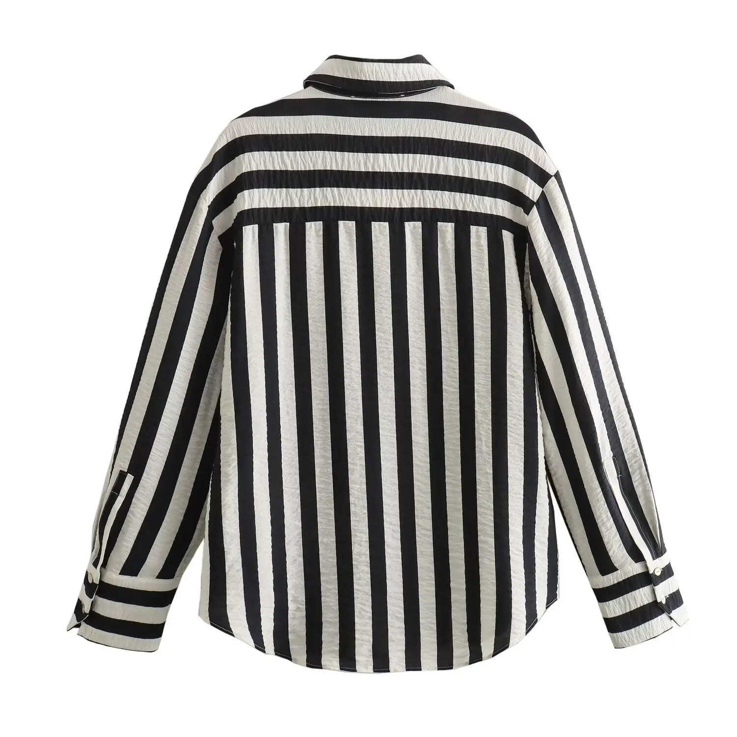 PB &amp ZA женская осенняя новая модная полосатая рубашка 2024 винтажная повседневная