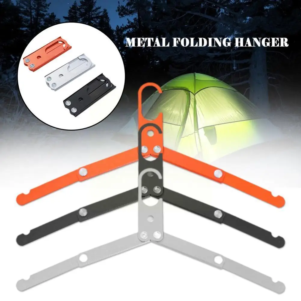 

Aluminum Alloy Folding Coat Clothes Hanger for Travel Outdoor Camping Portable Clothing Drying Rack Wardrobe Organizer G4K9