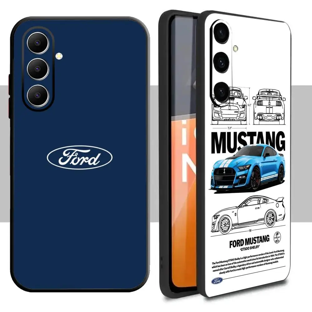 Фото Чехол для телефона с логотипом Super brand car F-fordes для Samsung Galaxy A16 A56 A36 A26 A06 A55 A54 A15 A35 A25, мягкий, черный №1