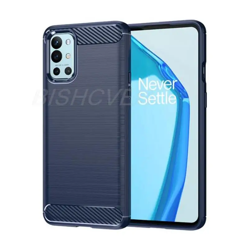 for oneplus 9 pro 9pro brushed carbon fiber soft silicone phone case for oneplus 9 pro magnetic ring stand cover free global shipping