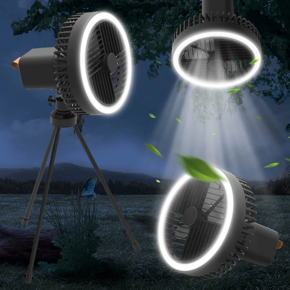 

Многофункциональный мини-вентилятор, перезаряжаемый через USB портативный вентилятор, уличный походный потолочный вентилятор со светодиод...