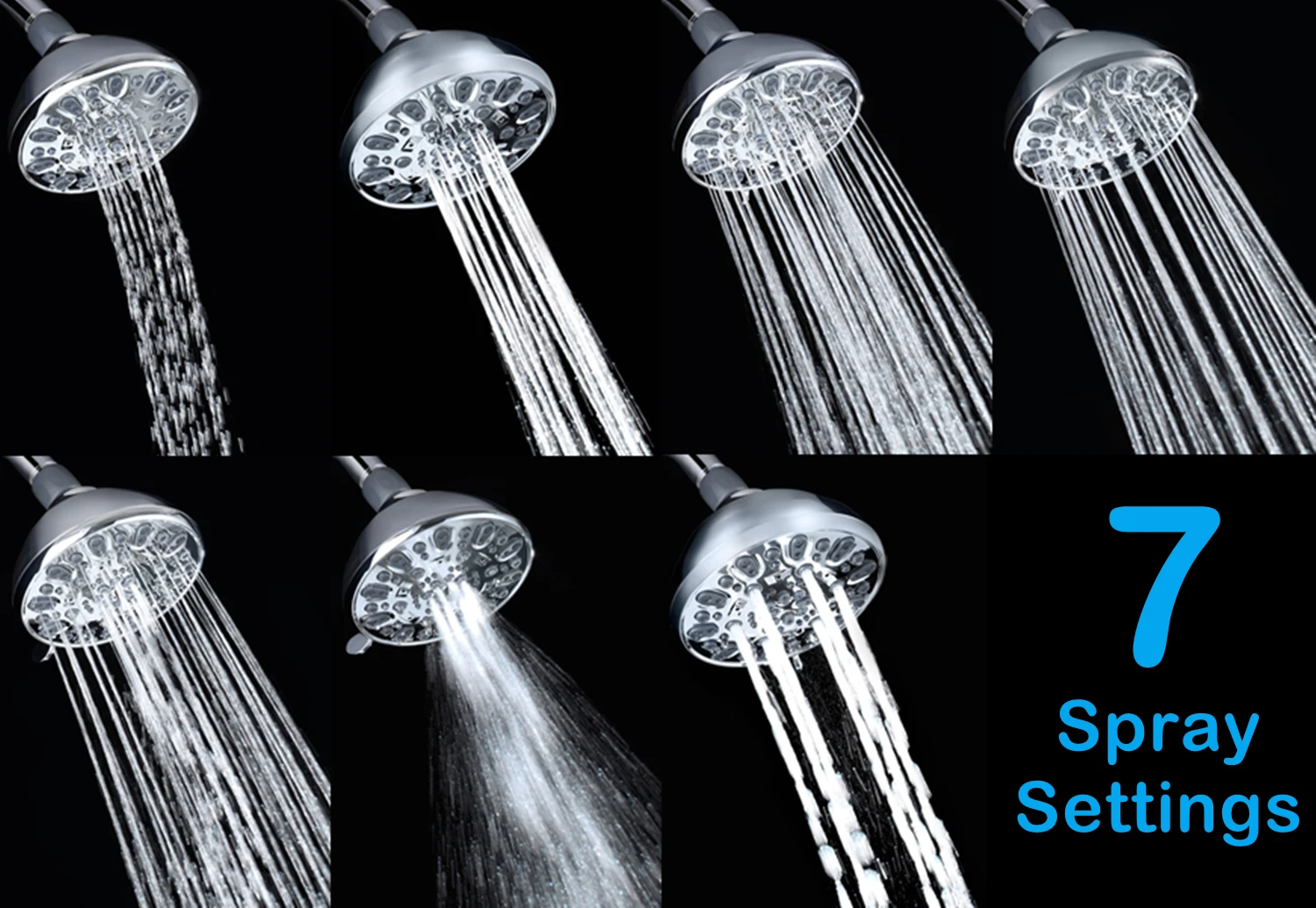 Насадка для душа высокого давления верхняя насадка дождевая 7 режимов ванной