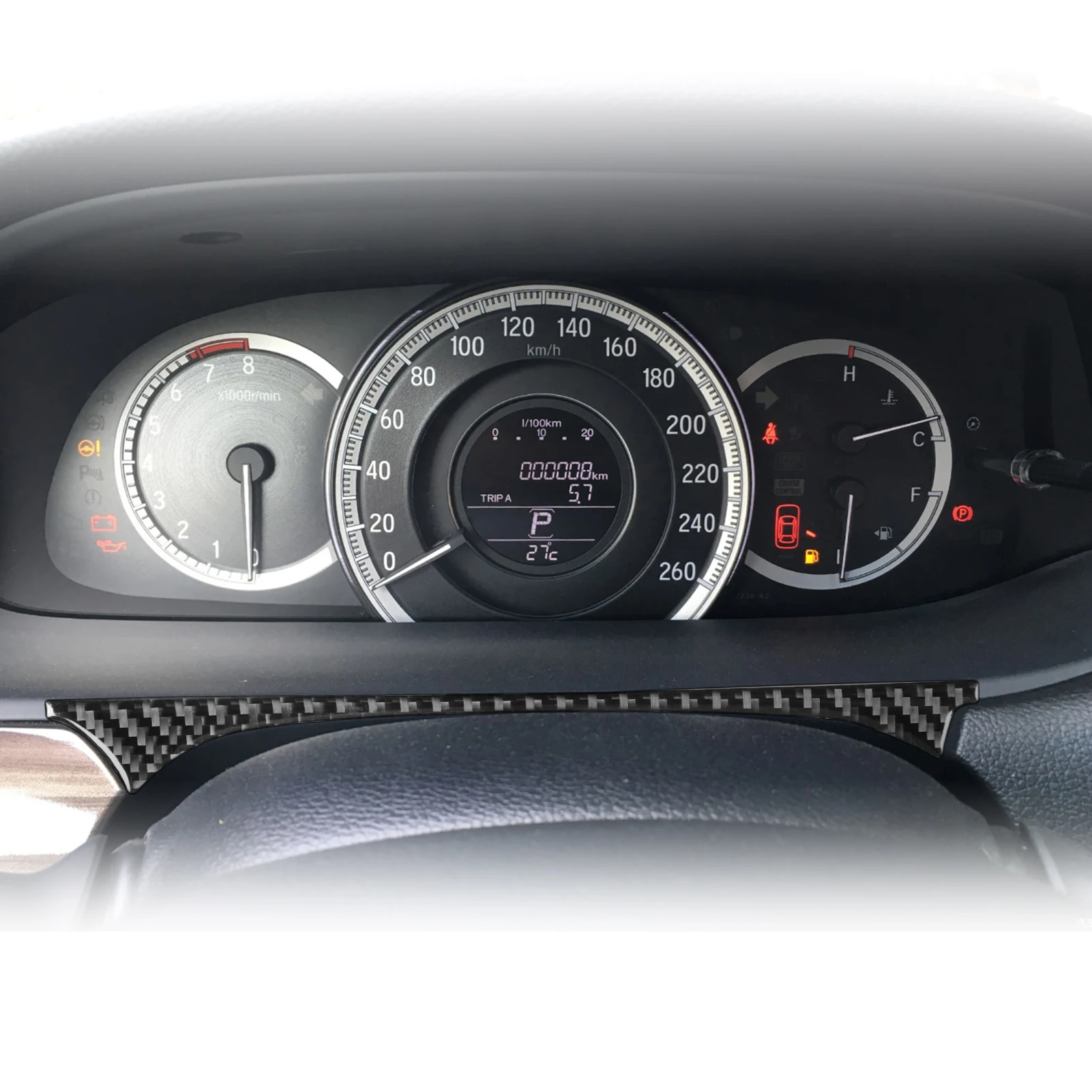 Декоративная наклейка на приборную панель декоративная для Honda Accord 2014 2015 2016