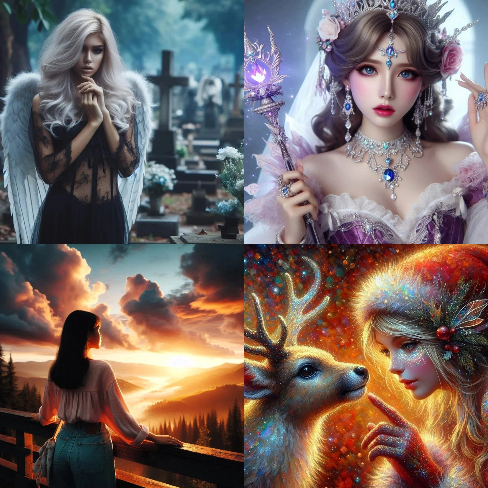 5D Комплект Алмазной Живописи Ангел Красота Волшебная Вышивка Ручной Работы