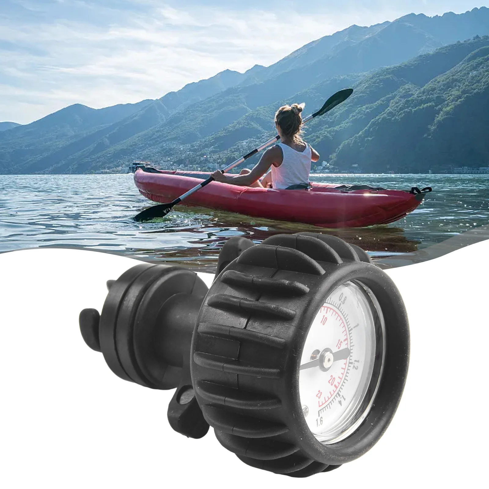 

Pressure Gauge Kayak Barometer 23Psi Black For Boat Kayak For Inflatable Durable And Practical High Performance