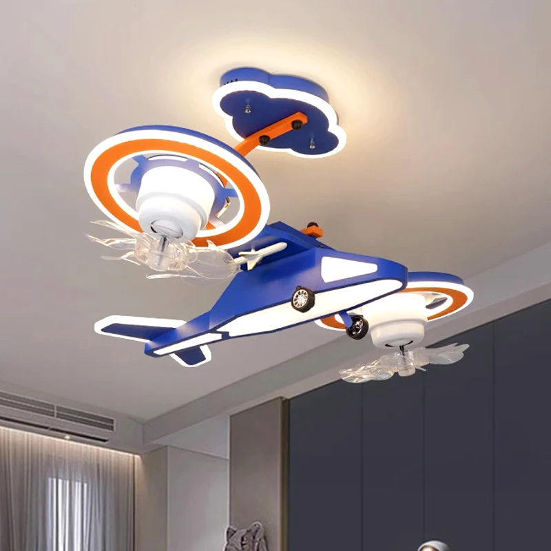 

Nordic kids bedroom Ceiling fan with led light and control electric fan Ceiling lights dining room Ceiling lamps indoor lighting