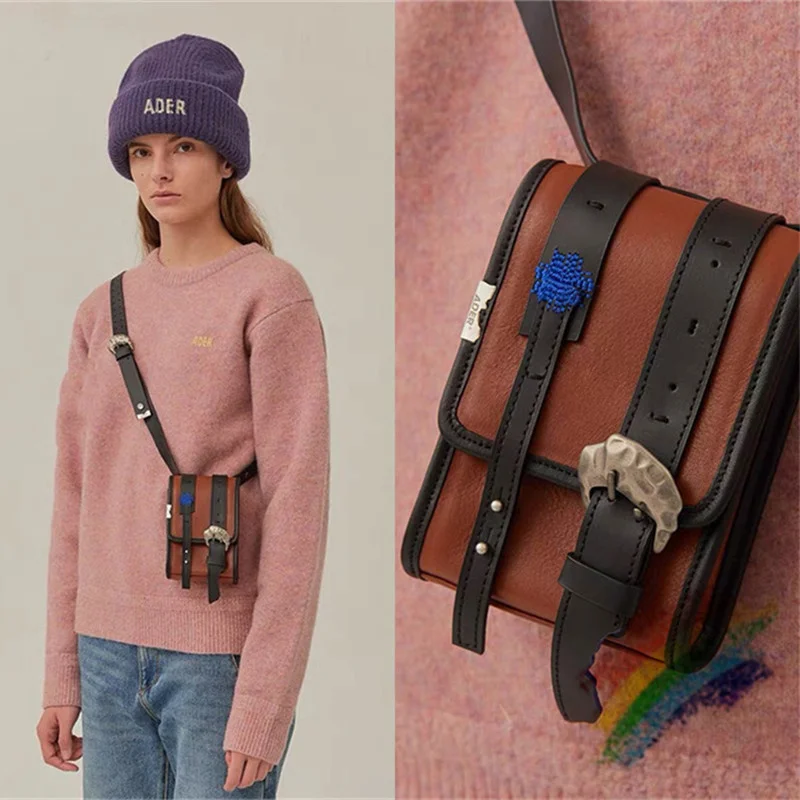 

Ader Error Bag Satchel Men Women 1:1 High Quality Bags Adererror Bag Classic Letters Press Button Inside
