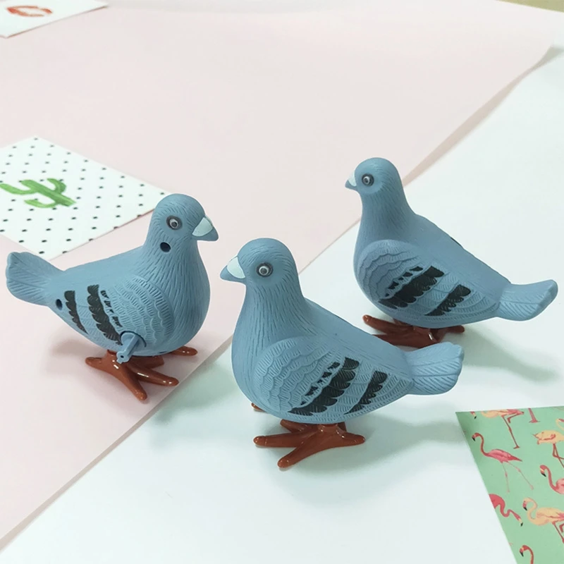 

Spring Dove Collectable Souvenir Simulation Pigeon Clockwork Desk Decor Wind Up Statue Party Favor Interactive Baby Toy