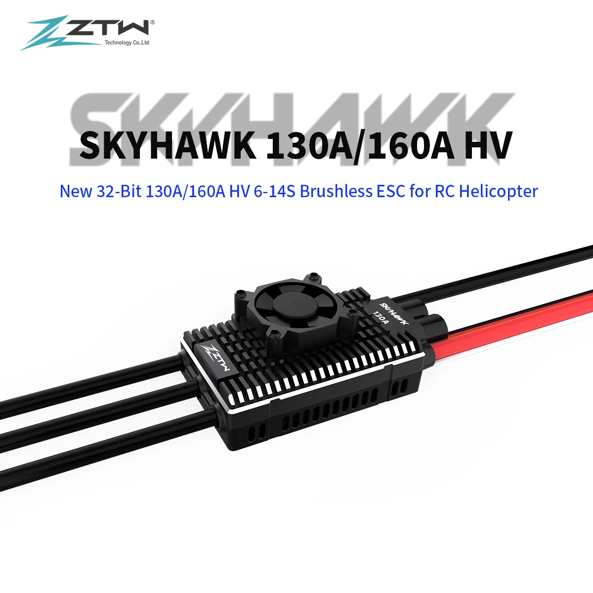 ZTW 32-битный Skyhawk 130A/160A ESC Телеметрия 6-14S SBEC 6V/7,4 V/8,4 V 10A контроль скорости для радиоуправляемого самолета F3A F3C 550-700 вертолет