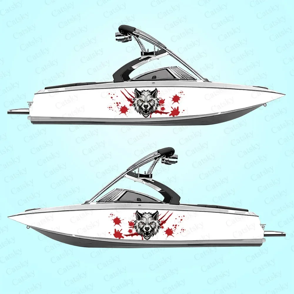 2 шт. виниловые водонепроницаемые наклейки с изображением тигра и крови