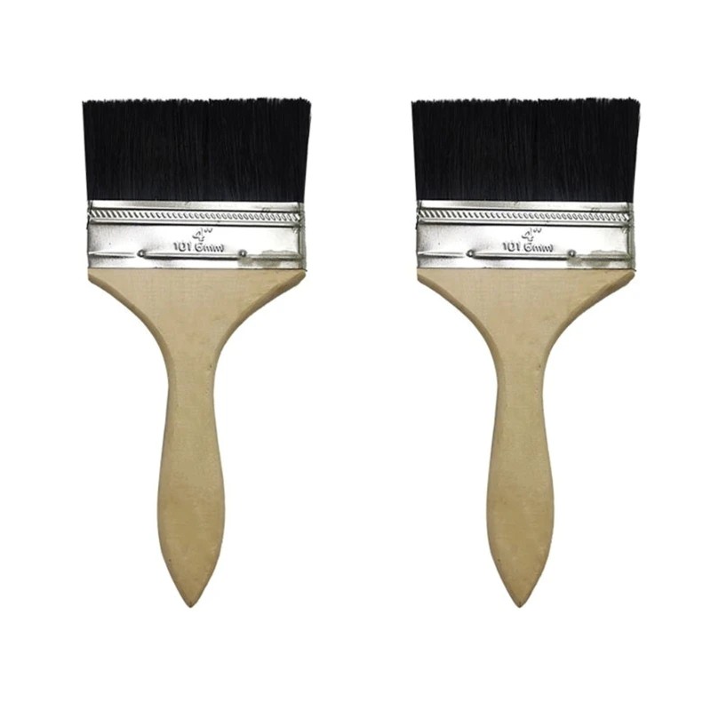

4/6 Inch Wide Paint Brush Large Block Stain Brushes Heavy Duty Household Drop ship