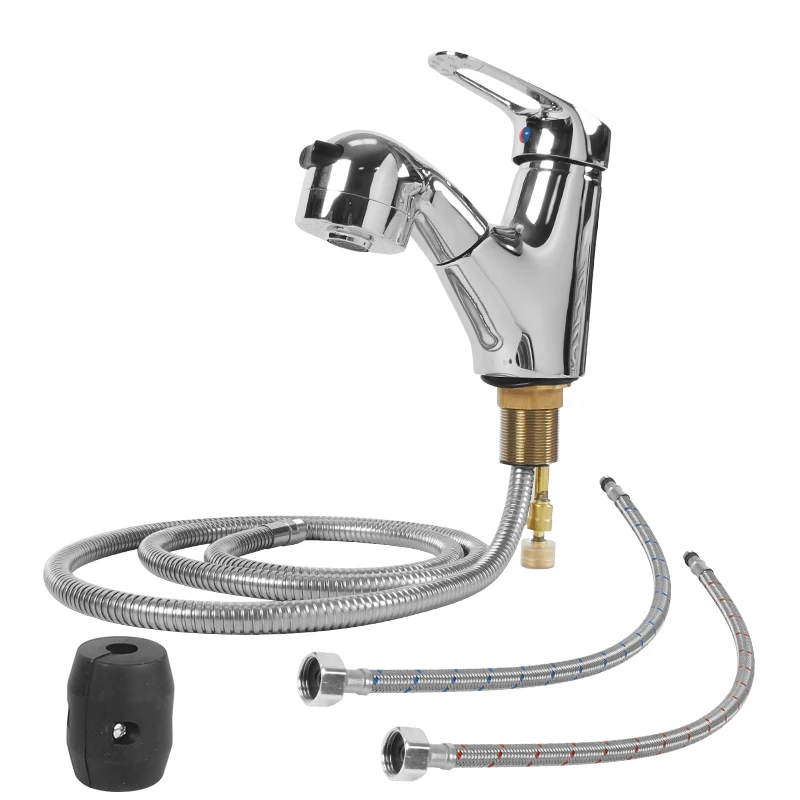 Выдвижная водосберегающая насадка для душа и шланг в комплекте прицепов на