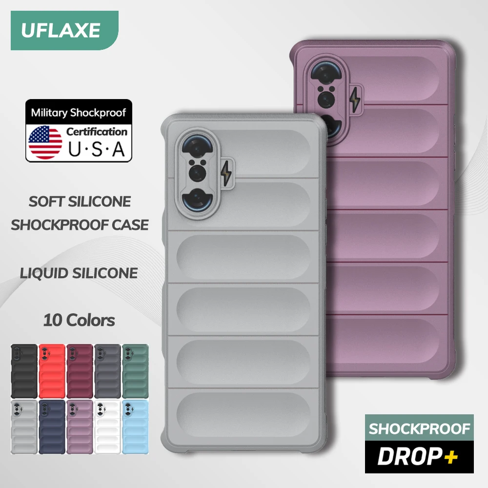 

UFLAXE Original Soft Silicone Case for Xiaomi Redmi K40 / K40 Pro / K40 Gaming / K40S Shockproof anti-slip Back Cover Casing