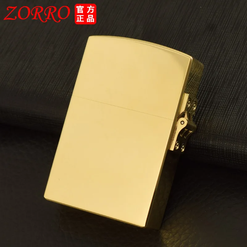 

Genuine Original Zorro Gasoline Lighter 915 Plus Armor Machine Heavy Touch Retro Creative Solid Copper Shell Cigarette Gift 395g