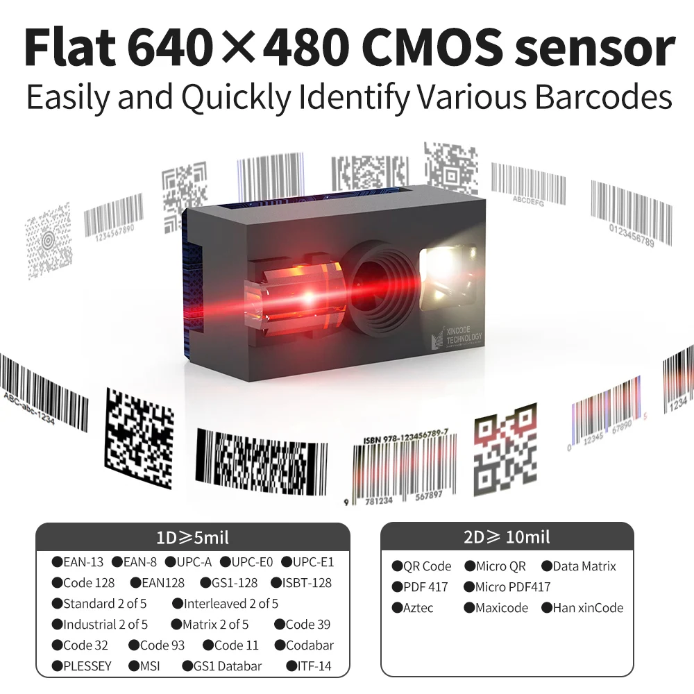 Фото GTCODESTAR XM027 Встроенный мини-считыватель QR-кодов Двигатель штрих-кода 1D Портативный сканер штрих-кода 2D Модуль считывания штрих-кода киоска №3