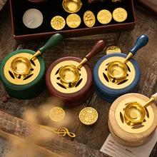 왁스 씰, 원목 왁스 용해로, 스푼 포함, 왁스 비드 용해 히터, 왁스 포트, 비드 로드 히터, 1 세트