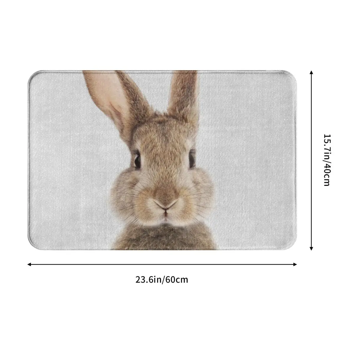 Коврик для ванной с кроличьими ушками Яркий декоративный 3D ковер нескользящий