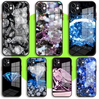 liquid tempered glass case for iphone 13 11 12 mini pro max xs xr x 7 8 6 plus se2 silicone cover crystal diamond