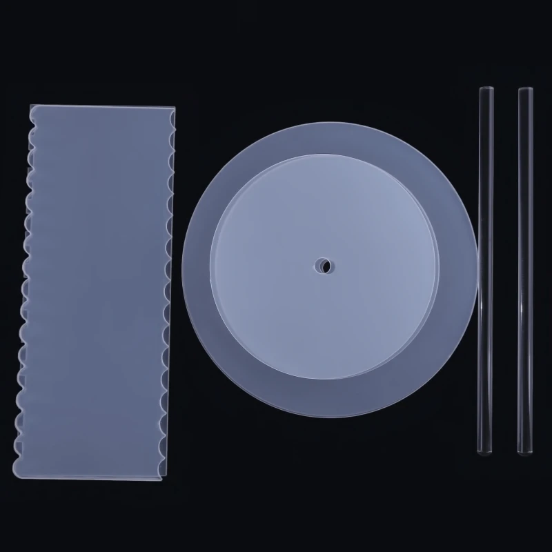 

1 Set Transparent Acrylic Round Cake Pan Set Cream Cake Baking Craft Tool Cake Decorating Tools Baking Accessories