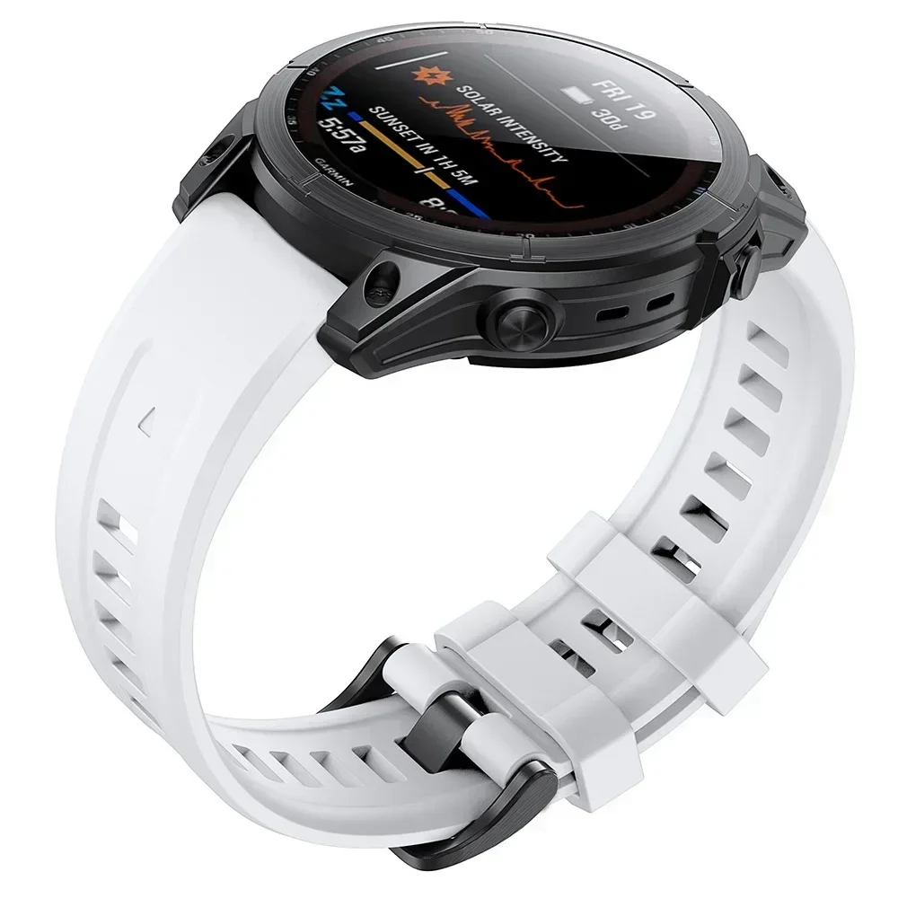 Фото Быстросъемный ремешок 26/20/22 мм для Garmin Fenix 8 7 Pro 7S 6X 6 5X 5Plus Tactix 7, спортивный силиконовый браслет correa Fenix 8, диапазон 47 мм №2