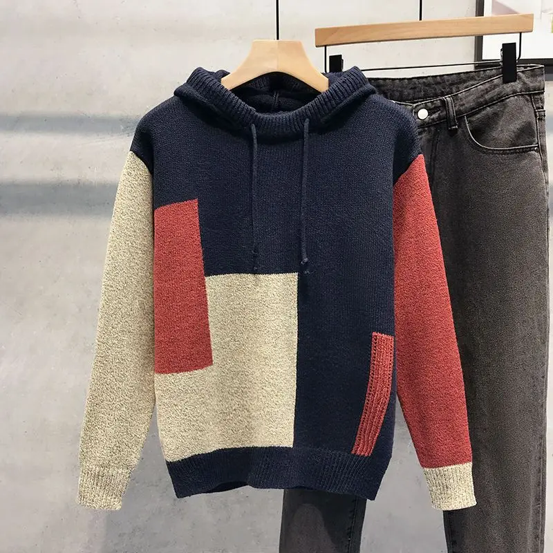 

Свитер Мужской трикотажный, худи с капюшоном, по низкой цене