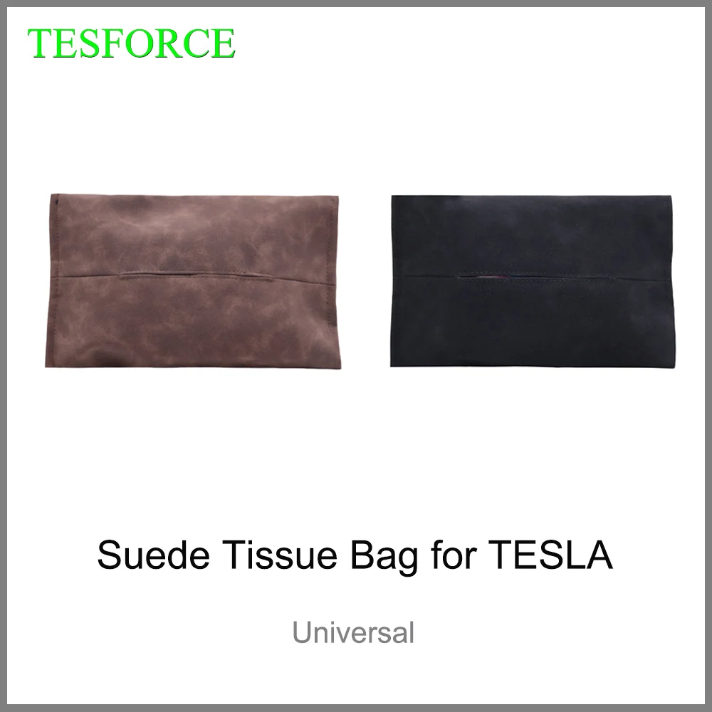 

For Tesla Model 3 Y S X Car Hanging Type Turned Fur Hidden Tissue Box Interior Hidden Storage Sun Visor Tissue Box Accessories