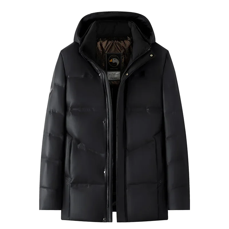 Новое поступление Suepr большая зимняя модная повседневная мужская куртка-пуховик