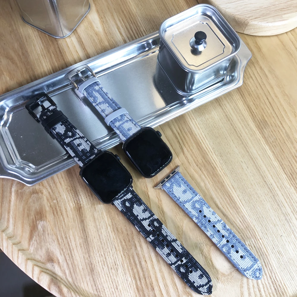 

Ремешок нейлоновый для apple watch band Series 6 se 5 4 3 2 38 мм 40 мм 42 мм 44 мм, женский кожаный браслет для iwatch 7 41 45 мм
