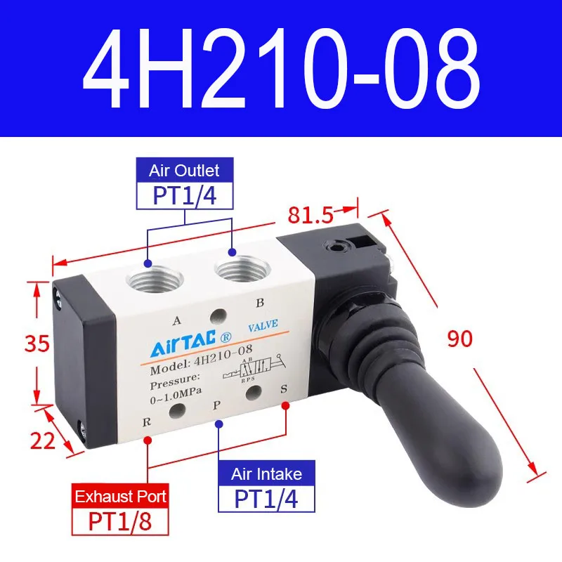 

AIRTAC Ручной пневматический клапан 4H210 4HA230 4H310 4HA330
