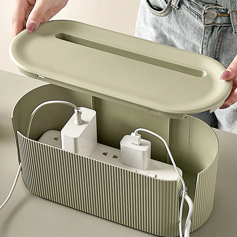 

Desktop Organizer Cable Box Wire Case Plug Bracelet Line Socket Shelf Holder Storage Data Wifi Board Router Wireless Plug Nordic