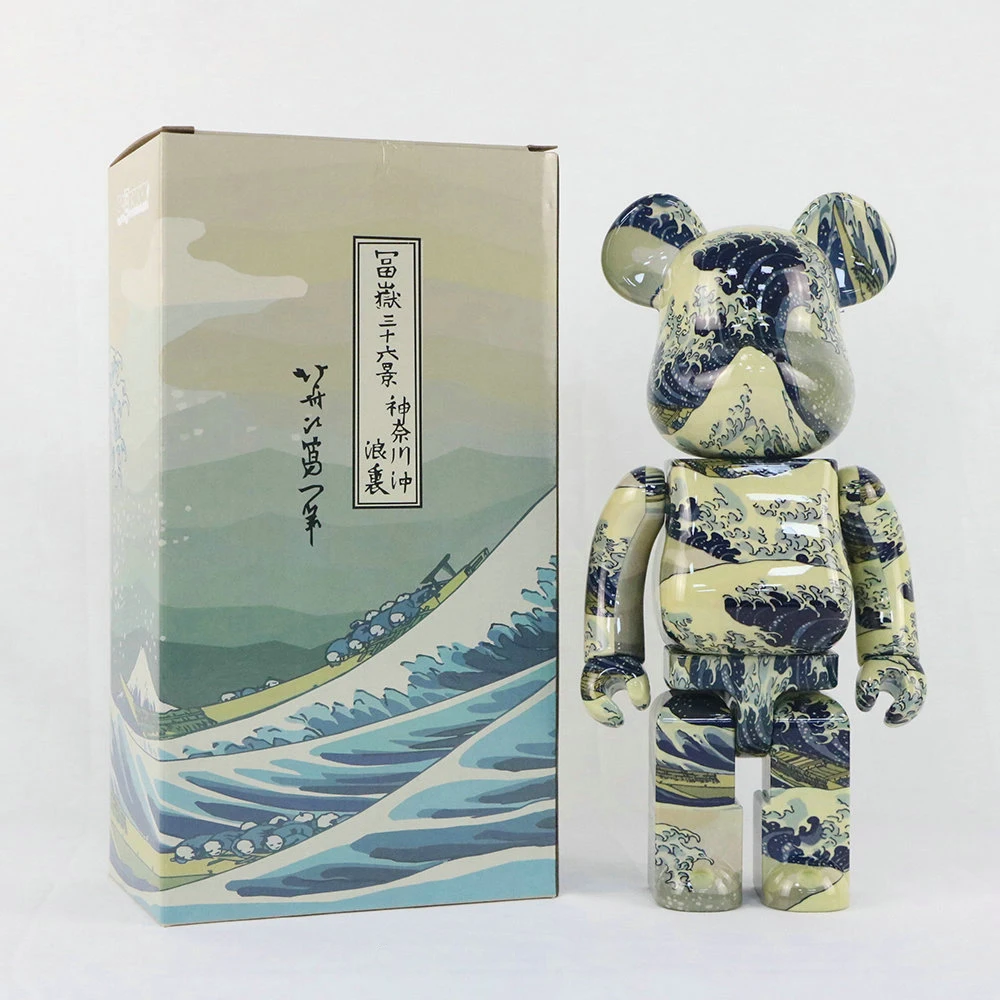 

Bearbrick building block bear Kanagawa Surf 400% Tide Play Doll Violence Bear Doll Decoration