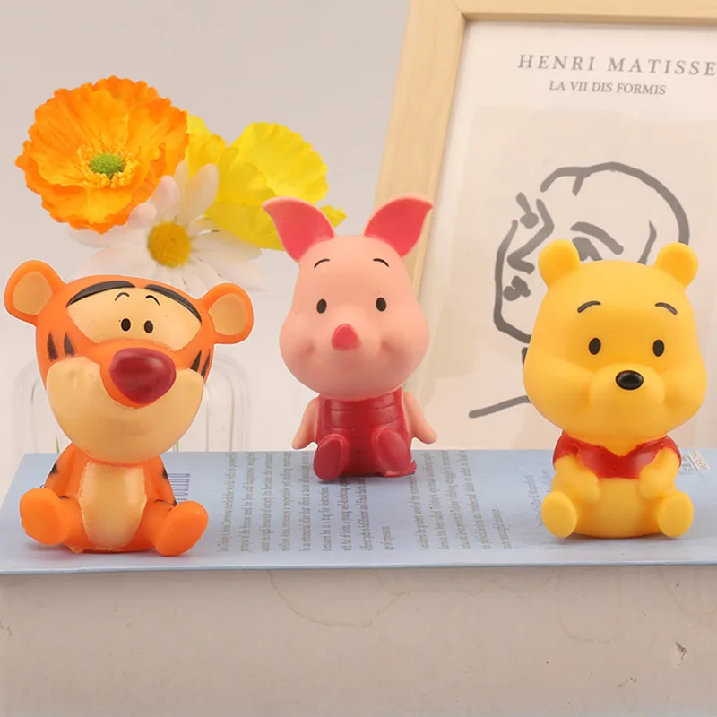 

7cm Disney Winnie the Pooh Pig Tigger Action Figure Toys Birthday for Party Supplies Collection Ornament Kid Gift