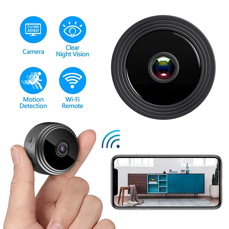 

IP-камера видеонаблюдения с Wi-Fi, HD 1080p, датчиком и функцией ночного видения