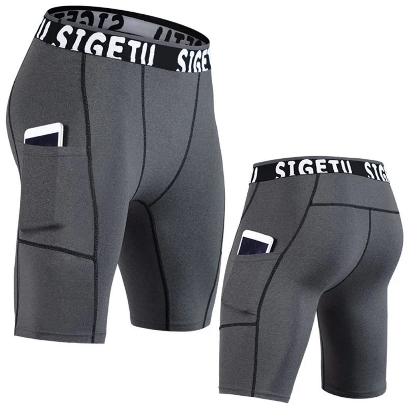 

Training Running Pants High Elasticity Quick Dry High Elastic Sports Shorts Tight Leggings Men Cycling Shorts