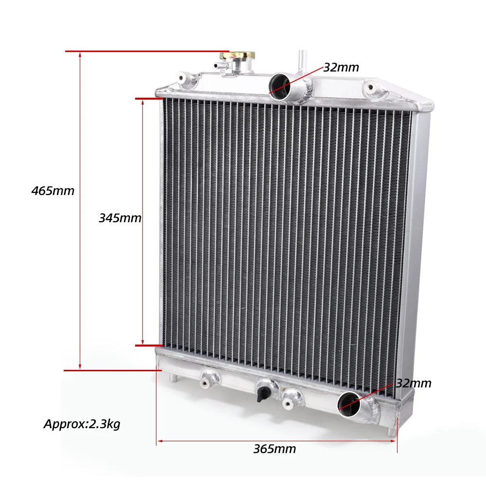 Автомобильный радиатор 2 ряда 42 мм для Honda Civic Del Sol 92-00 MT/AT EG/EK вход/выход 32