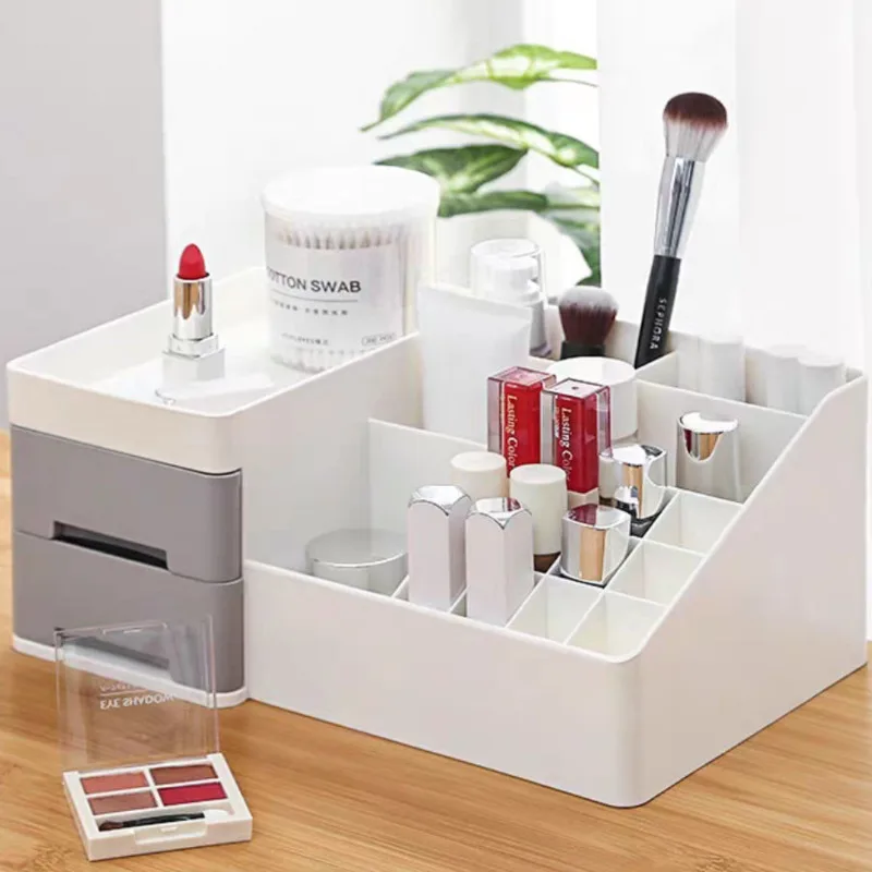 

Офисный кавайный Настольный органайзер, Настольный многофункциональный ящик для общежития, косметика, ювелирные изделия, пластиковые Органайзеры