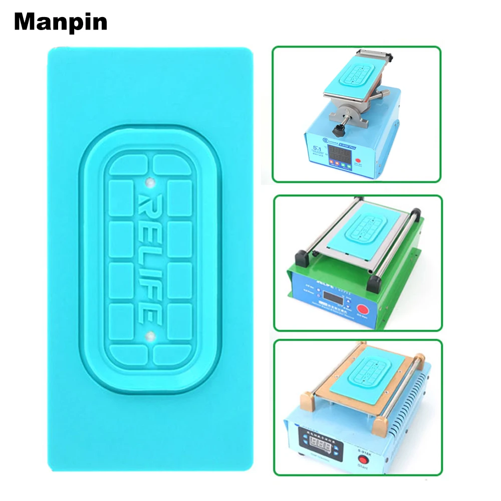 

7inch LCD Separator Pad Phone Display Glass Removing Mold Silicone Mat Strong Adsorption Anti Slip High Temperature Resistance