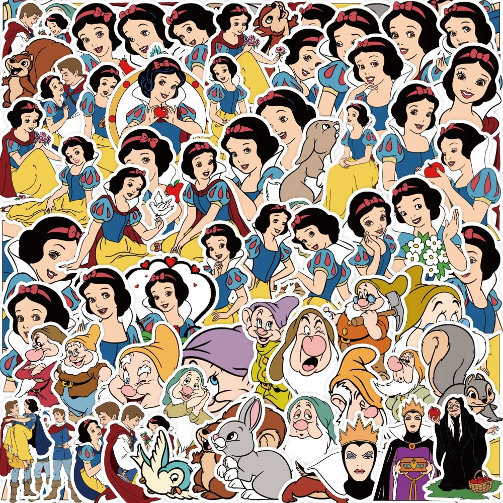 

Disney Cartoon Anime Snow White Stickers DIY Skateboard Guitar Luggage Laptop Phone Decals Graffiti Waterproof Sticker Toys