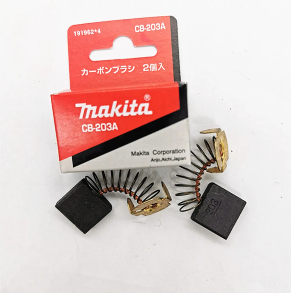 Карбоновая щетка MAKITA CB-203 для RP2301FC, MT92A, MT92B, MT240, MT241, MT360, MT362, RP1800, RP1800F, RP2300FC, RP2301FC, 191953-5