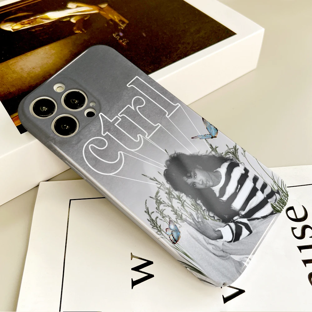 Чехол для телефона Pop Singer SZA iPhone 16 15 14 13 12 11 Plus Pro Max Mini глянцевый HD твердый чехол